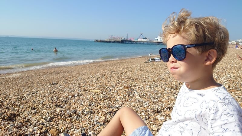 Marley wearing sunglasses